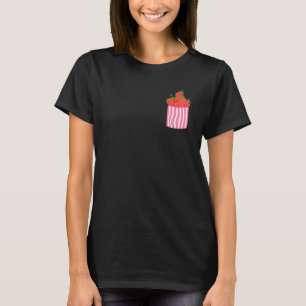Pocket Strawbär Summer Fruit Food Red Berry St. T Shirt