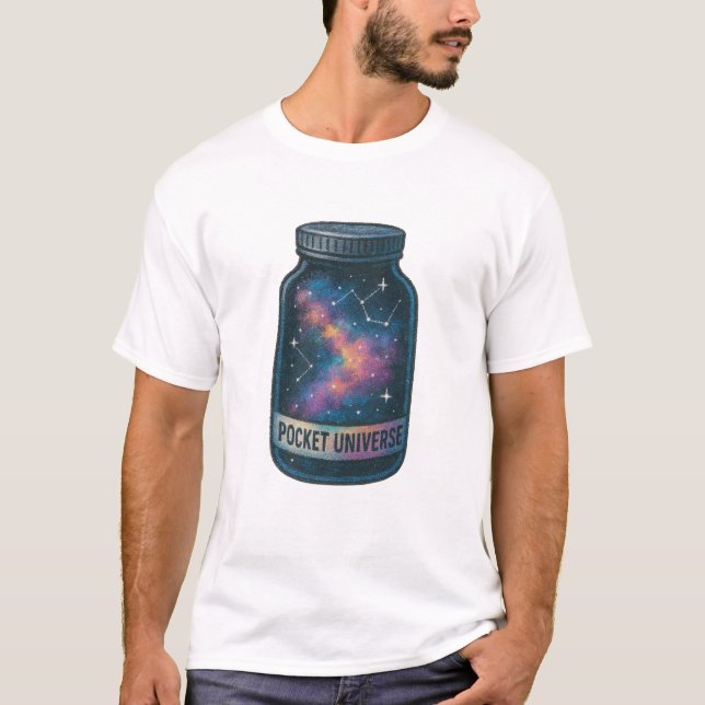 Pocket Universe Star Jar Graphic T-Shirt (Framsida)