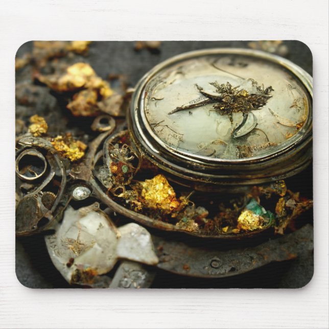 Pocket Watch_Digital Mouse Pad med ånga Musmatta (Framsidan)