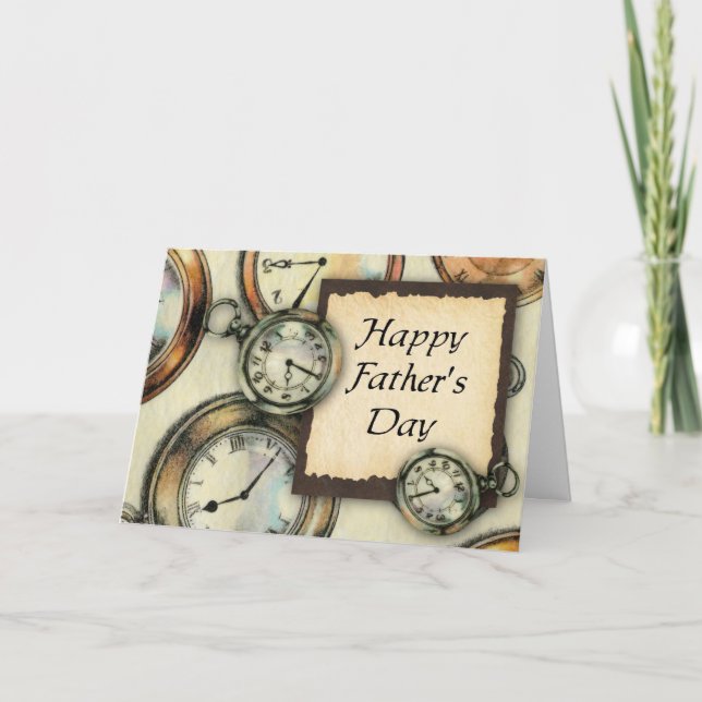 Pocket Watch Fars dag Card Kort (Framsida)