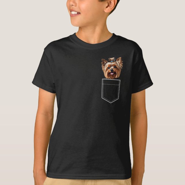 Pocket Yorkie T Shirt (Framsida)