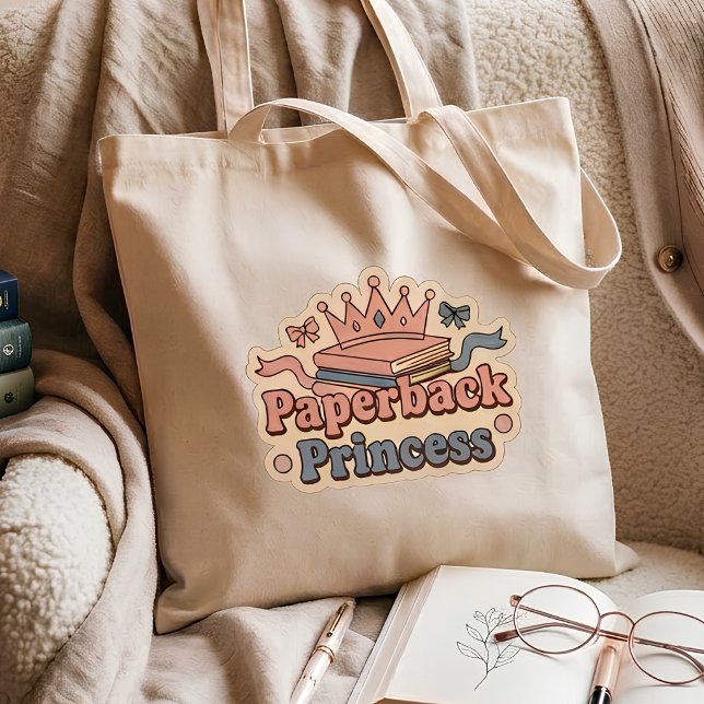 Pocketbok Prinsessa - bokälskare läser Tygkasse (Skapare uppladdad)