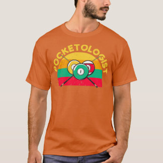 Pocketolog Funny Bassäng Billiards Player T Shirt