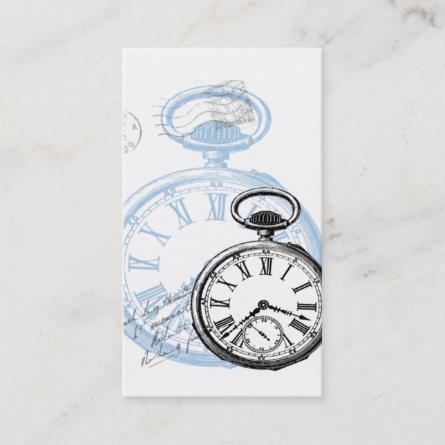 Pocketwatch Watch-Affärskort Visitkort (Framsida)