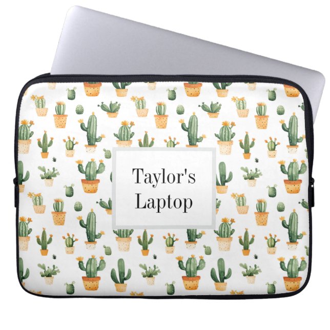 Pockkaktus på White Laptop Fodral (Framsidan)