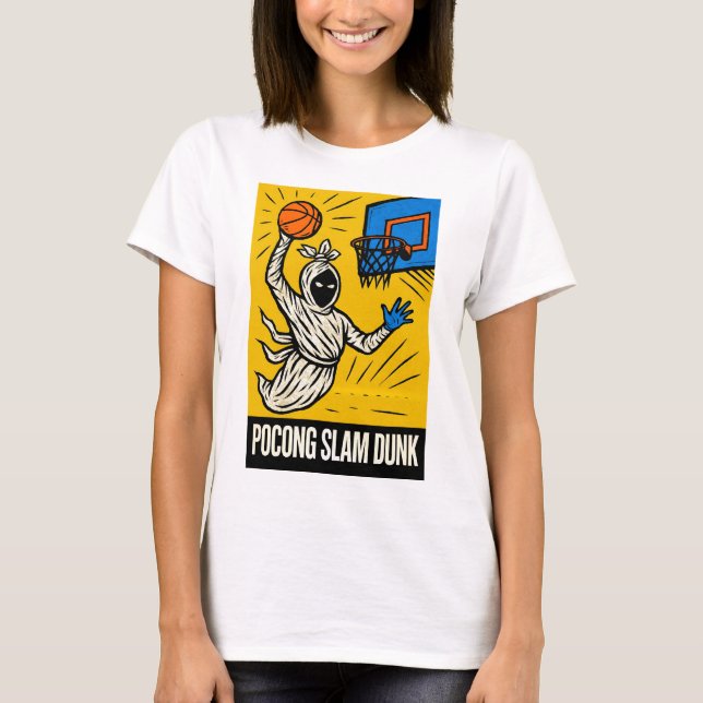 Pocong Slam dunk - Classic Pop Art T Shirt (Framsida)