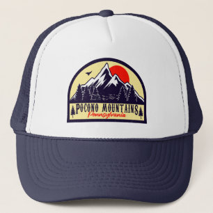 Pocono Mountains PA Retro Sunset Souvenirs Gift Keps