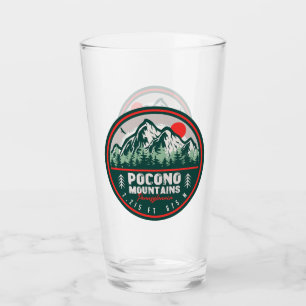 Pocono Mountains PA Retro Sunset Souvenirs Glaskopp
