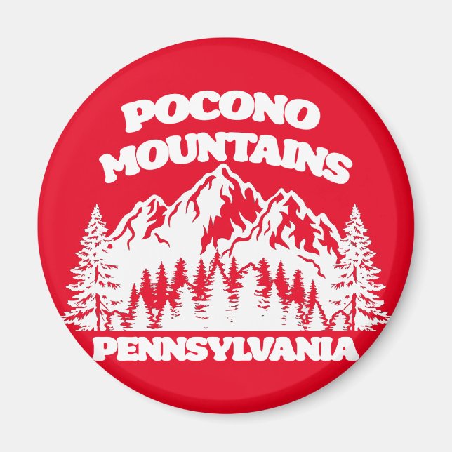 Pocono Mountains Pennsylvania Magnet (Framsidan)