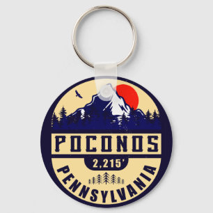 Pocono Mountains Pennsylvania - Retro Souvenirs Nyckelring