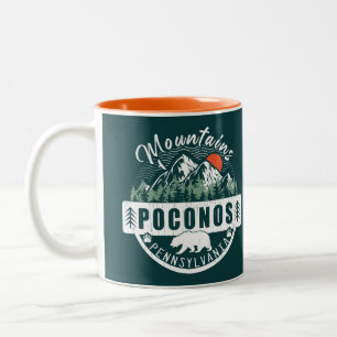 Pocono Mountains Pennsylvania - Retro Souvenirs Två-Tonad Mugg