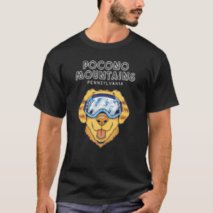 Pocono Mountains Pennsylvania - Rolig hund Ski Goo T Shirt