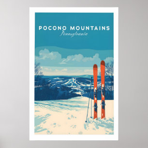 Pocono Mountains Pennsylvania Skidort Affisch