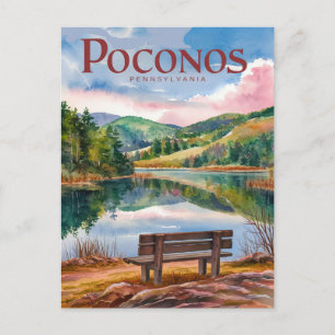 Pocono Mountains Pennsylvania Slappna av Vykort
