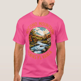 Pocono Mountains Pennsylvania Sunset Retro Distres T Shirt