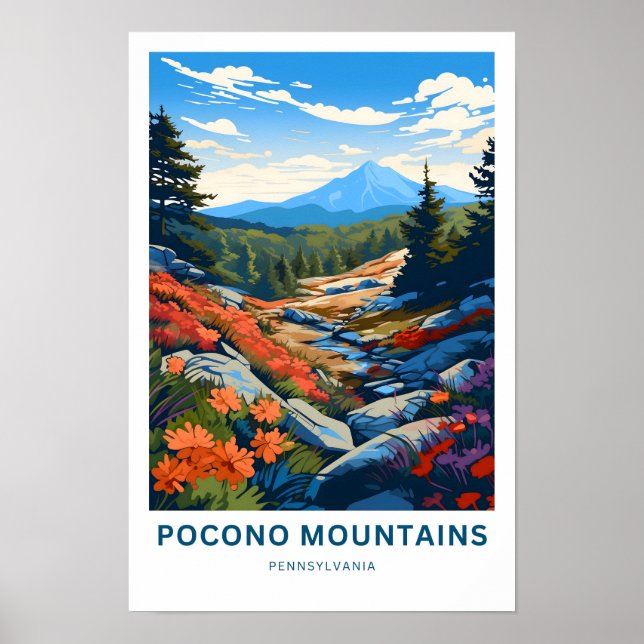 Pocono Mountains Pennsylvania Travel Skriv ut Poster (Framsidan)