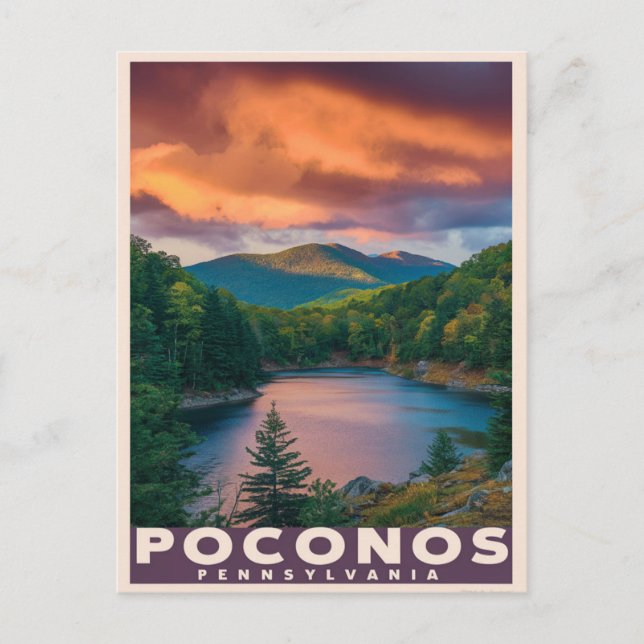Pocono Mountains Pennsylvania Vykort (Framsida)