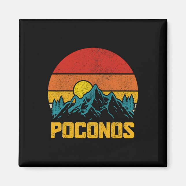 Pocono Mountains Poconos Pennsylvania Vandring Vin Magnet (Framsidan)