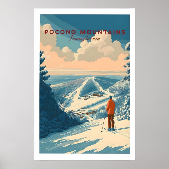Pocono Mountains skidruck 1 Poster (Framsidan)
