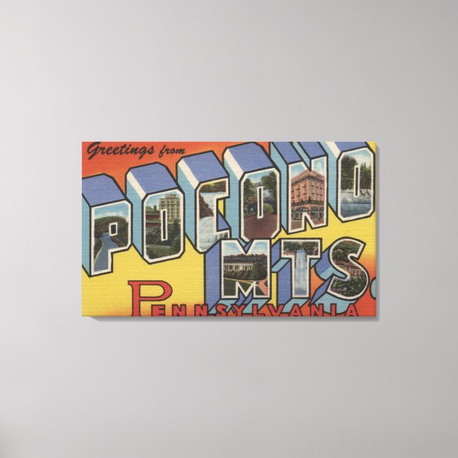 Pocono Mountains - Stora Brev-scenen Canvastryck (Framsida)