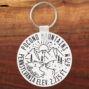 Poconos Pennsylvania PA Mountain Gift Retro Nyckelring