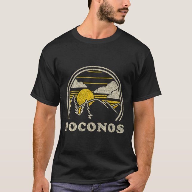 Poconos Pennsylvania Pa T Shirt Vintage Vandring M (Framsida)