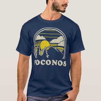 Poconos Pennsylvania PA Vintage Hiking Mountains T Shirt