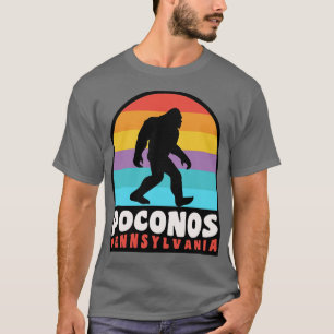 Poconos Pennsylvania Retro Sunset T Shirt