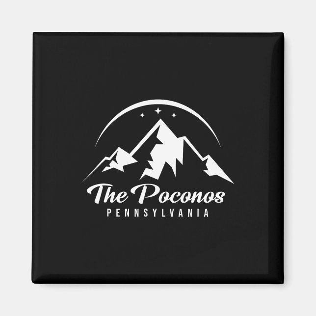 Poconos Pennsylvania Ski Resort Skiing Snowboa Magnet (Framsidan)