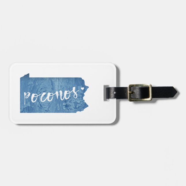 Poconos, Pennsylvania Wood Grain Bagagebricka (Horisontell Framsida)