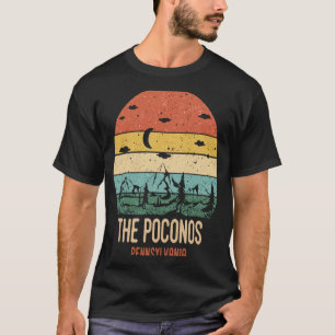 Poconos Pennsylvanias bergsberg, som ökar Vintagen T Shirt