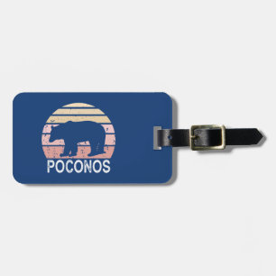 Poconos Retro Bear Bagagebricka