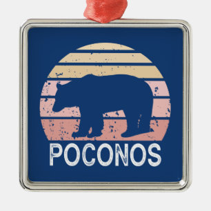 Poconos Retro Bear Julgransprydnad Metall