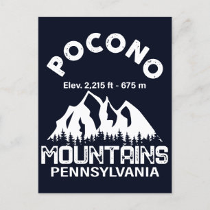 Poconos Retro Pennsylvania Berg Vykort