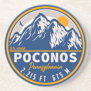 Poconos Retro Pennsylvanibergen Underlägg
