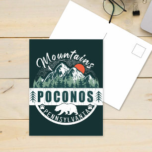 Poconos Retro Pennsylvanibergen Vykort