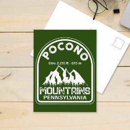 Poconos Retro Pennsylvanibergen Vykort
