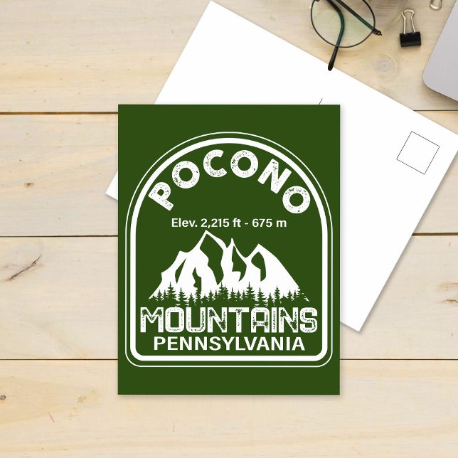 Poconos Retro Pennsylvanibergen Vykort (Skapare uppladdad)