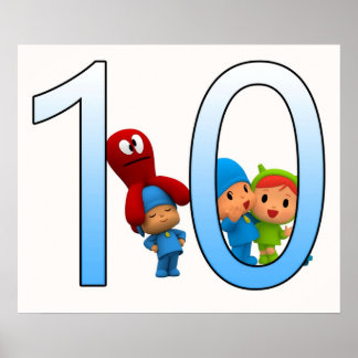 Pocoyo lustig barns födelsedag 10:e pojken och fli poster
