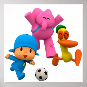 pocoyo spelar fotboll poster