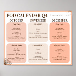 POD - befordringskalender 4:e kvartalet Poster