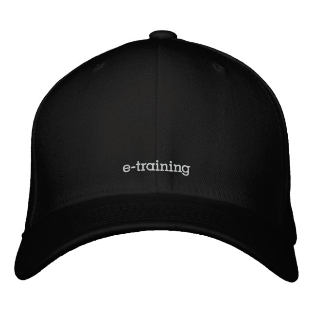pod-e-training Black Wool Baseball Cap Broderad Keps (Framsida)