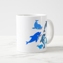 Pod för Dolphin-Tecknad Jumbo Mugg