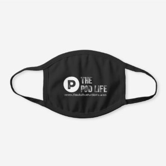 Pod Life Black Cotton Ansikte Mask