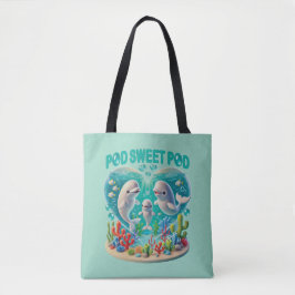 "Pod Sweet Pod" Whale Family Tygkasse