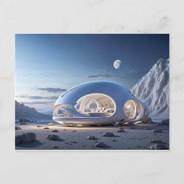 POD TINY FUTURISTISKA POSTCARD HELG VYKORT (Framsida)