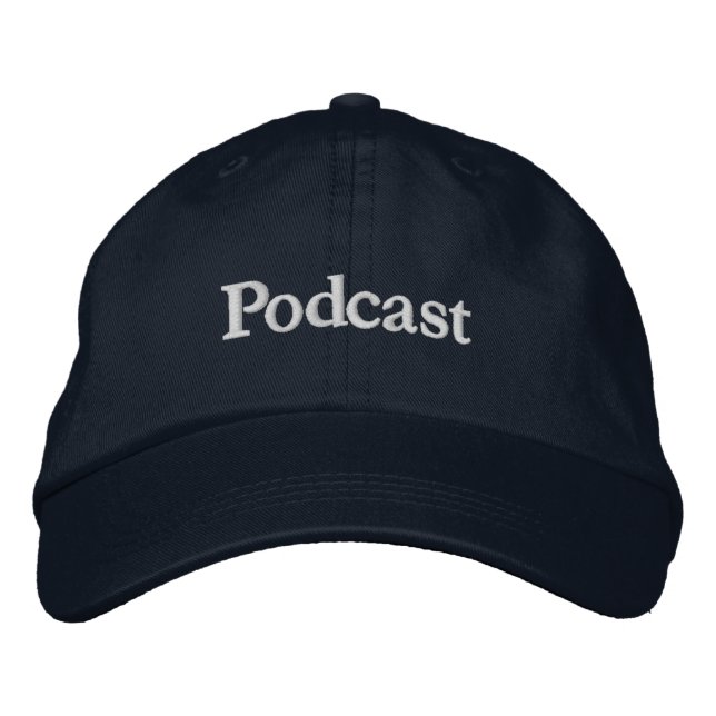 Podcast (hatt) broderad keps (Framsida)