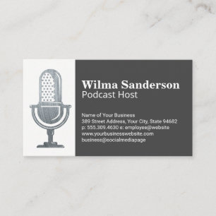 Podcast-mikrofon Visitkort