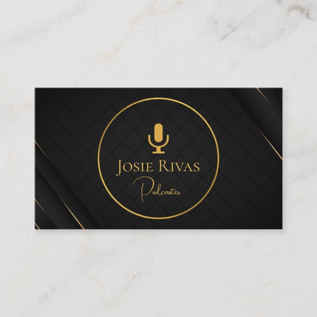 Podcast, Podcaster-Affärskort Visitkort (Framsida)