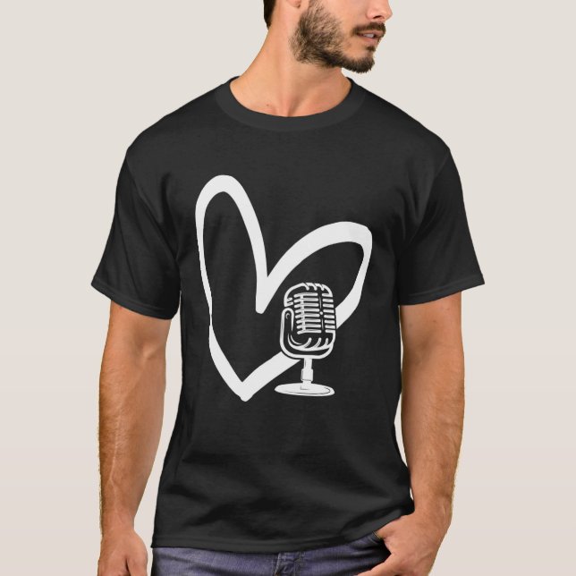 Podcast Podcaster Podcasting Interview Stream Disc T Shirt (Framsida)